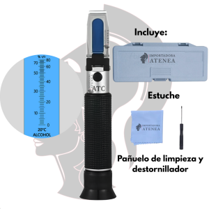 REFRACTÓMETRO PARA ALCOHOL 0–80 % V/V